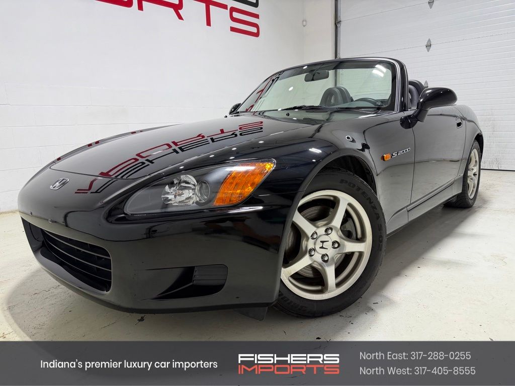 Black 2002 Honda S2000 Convertible Rear-Wheel Drive 6-Speed Manual Overdrive