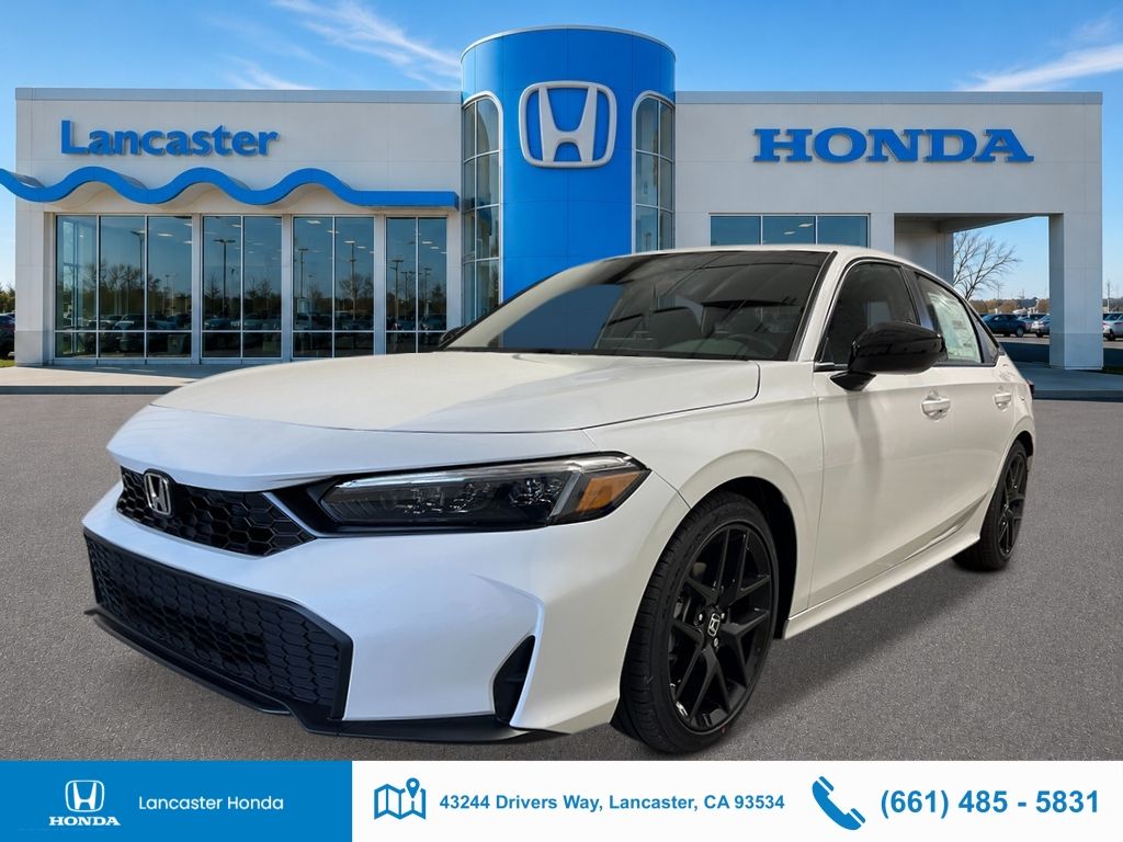 White 2026 Honda Civic Sedan Front-Wheel Drive Continuously Variable Transmission