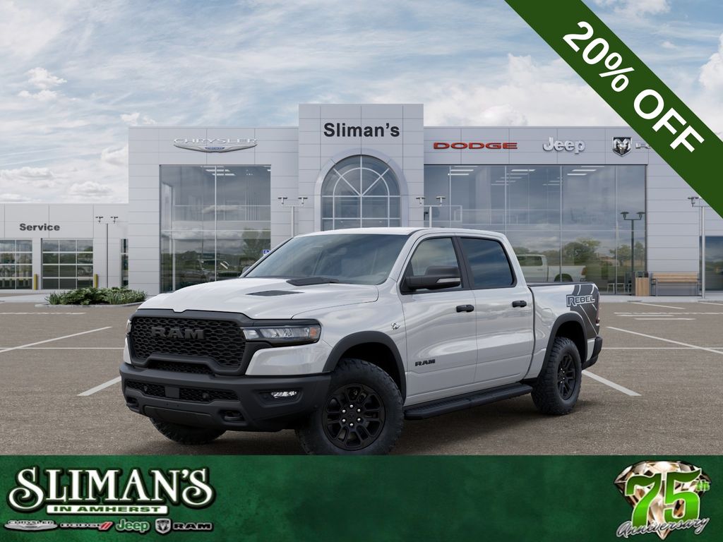 Bright White Clearcoat 2026 RAM 1500 Pickup Truck Four-Wheel Drive 8-Speed Automatic