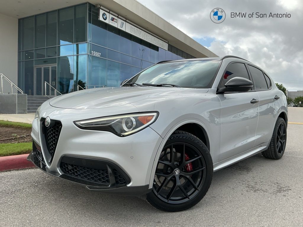 Silverstone Gray Metallic 2020 Alfa Romeo Stelvio Ti Sport AWD SUV / Crossover All-Wheel Drive 8-Speed Automatic
