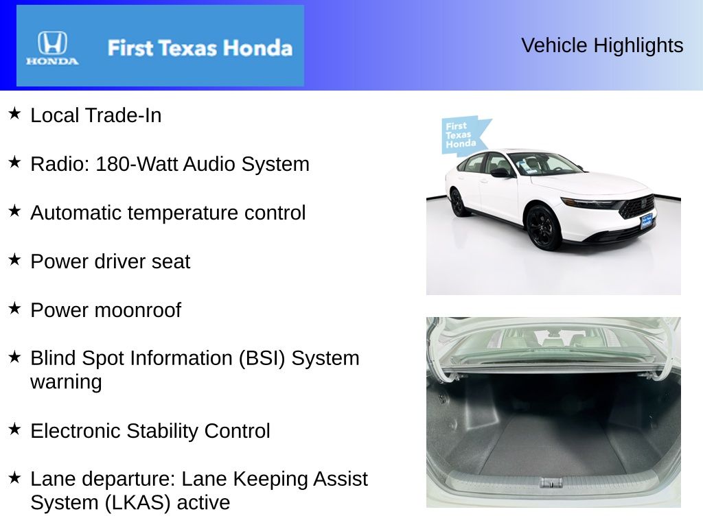 Used Car 2025 Honda Accord  Se For Sale Under $30,000 In Austin, Texas