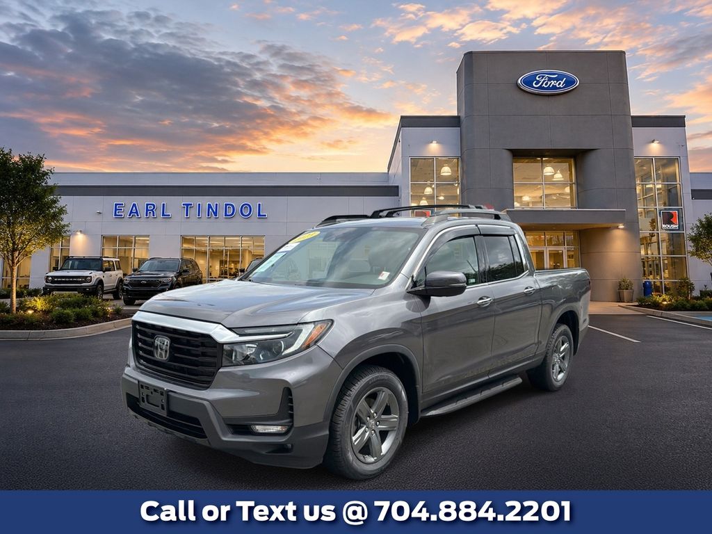 Gray (Modern Steel) 2023 Honda Ridgeline Pickup Truck All-Wheel Drive 9-Speed Automatic