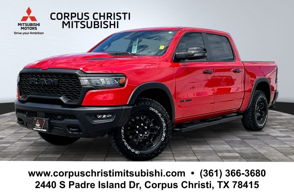 Flame Red Clearcoat 2025 RAM 1500 Pickup Truck Four-Wheel Drive 8-Speed Automatic