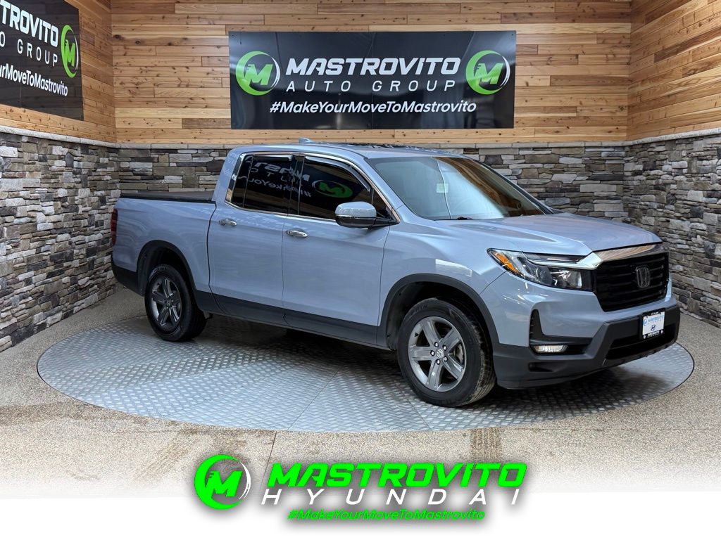 Black (Obsidian Blue Pearl) 2022 Honda Ridgeline RTL-E AWD Pickup Truck All-Wheel Drive 9-Speed Automatic