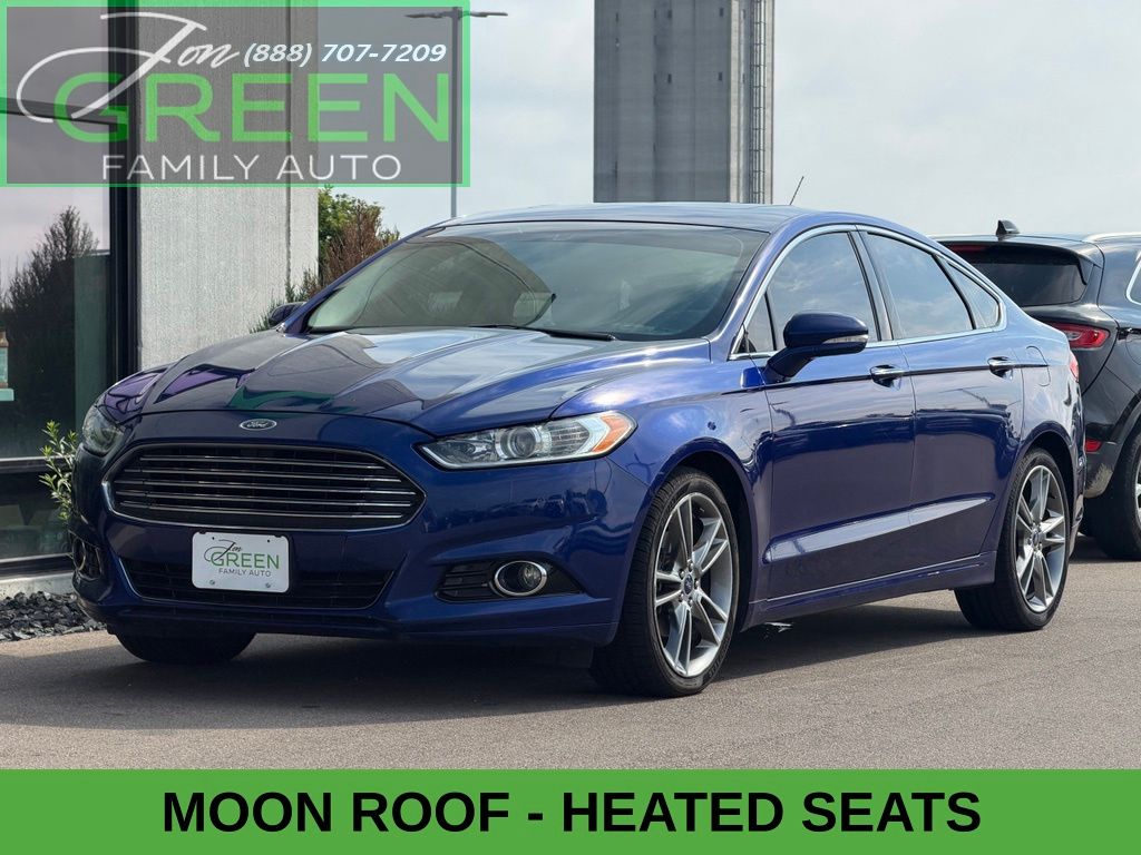 Blue 2016 Ford Fusion Sedan Front-Wheel Drive 6-Speed Automatic