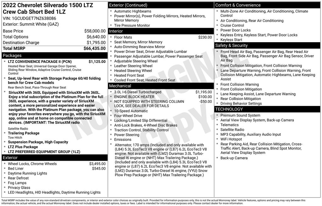 2022 Chevrolet Silverado 1500 LTZ Crew Cab 4WD