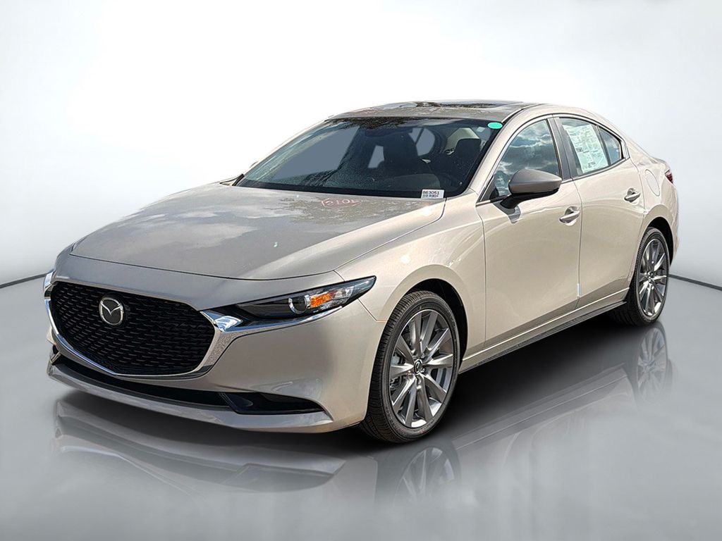 Gray (Platinum Quartz Metallic) 2026 Mazda MAZDA3 Sedan Front-Wheel Drive 6-Speed Automatic