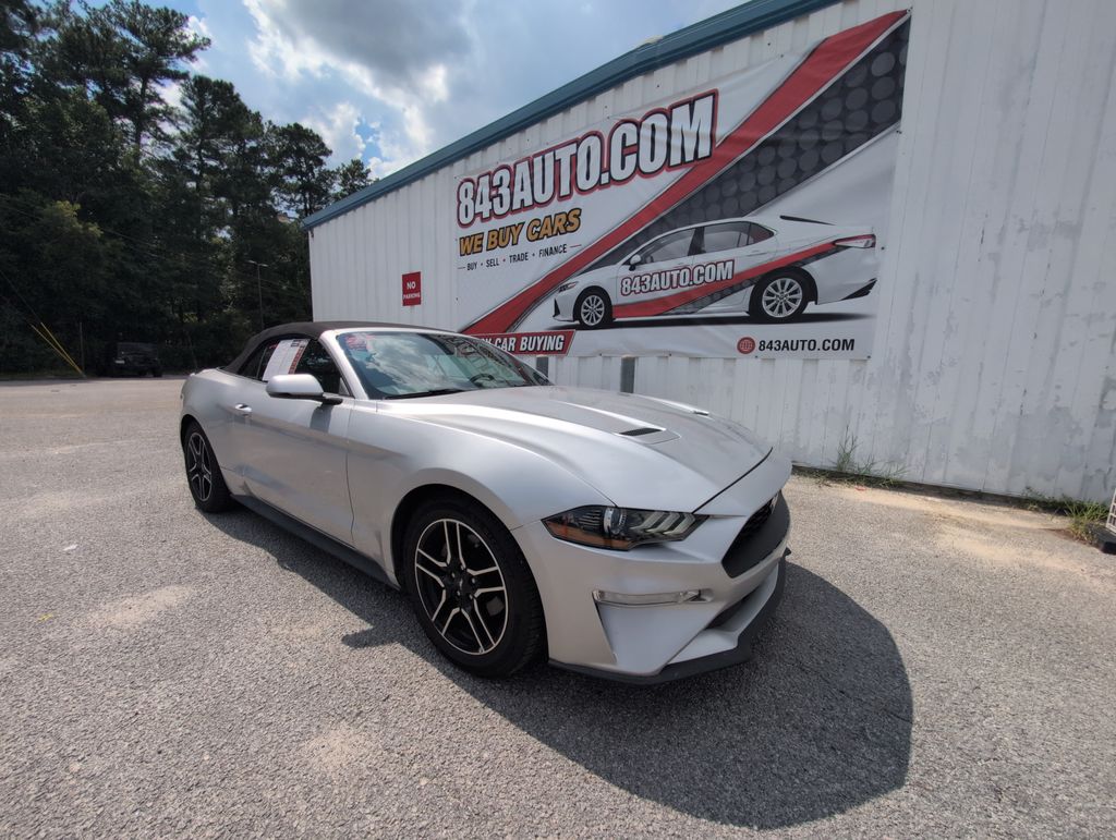 Silver 2019 Ford Mustang Convertible Rear-Wheel Drive Automatic
