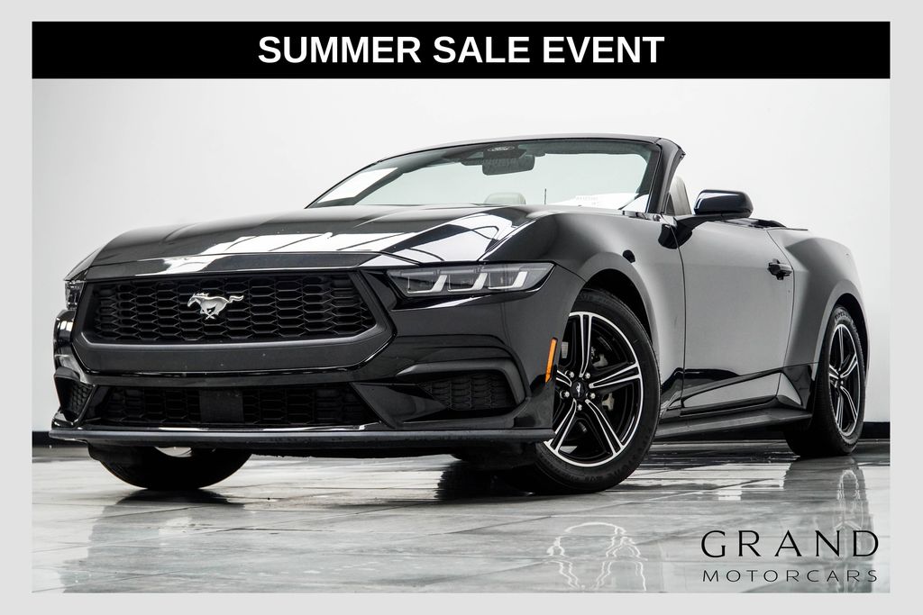 Shadow Black 2024 Ford Mustang Convertible Rear-Wheel Drive Automatic