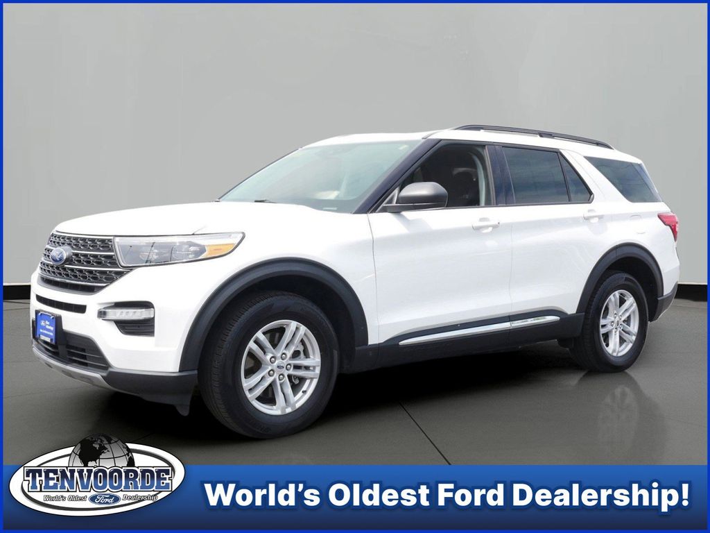 White Metallic 2023 Ford Explorer XLT AWD SUV / Crossover All-Wheel Drive Automatic