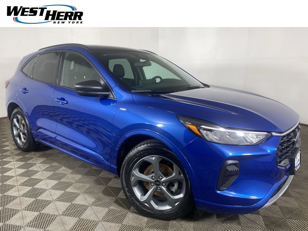 Blue Metallic 2023 Ford Escape Hybrid ST-Line FWD SUV / Crossover Front-Wheel Drive Continuously Variable Transmission