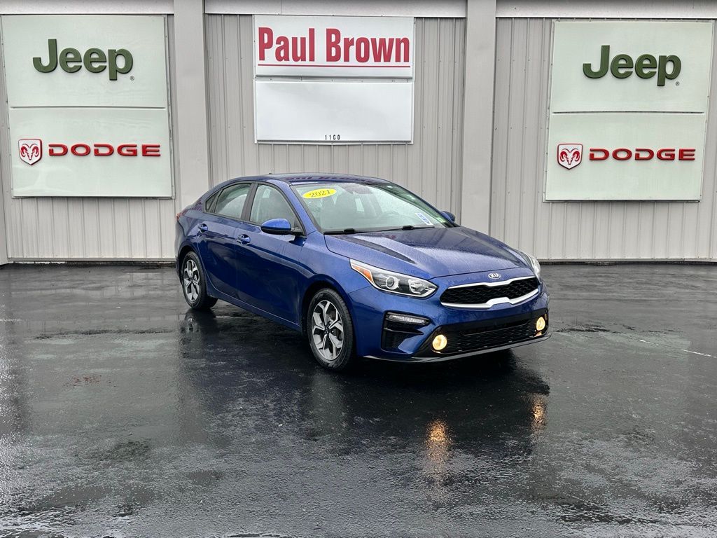Deep Sea Blue 2021 Kia Forte LXS FWD Sedan Front-Wheel Drive Continuously Variable Transmission