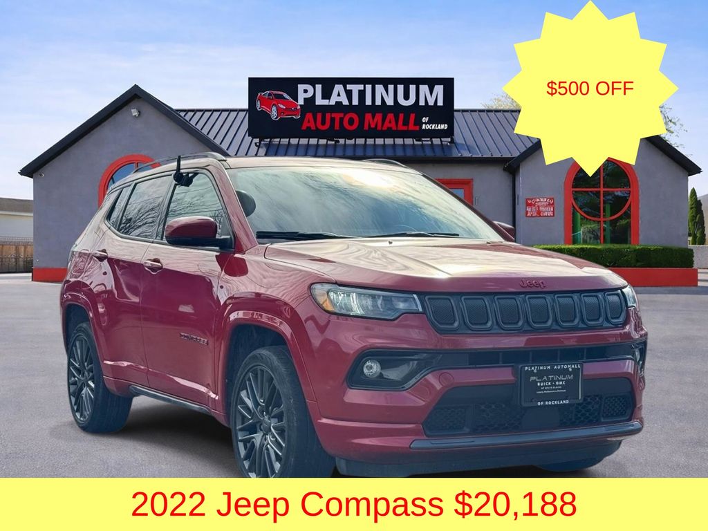 Redline Pearlcoat 2022 Jeep Compass SUV / Crossover Four-Wheel Drive 9-Speed Automatic