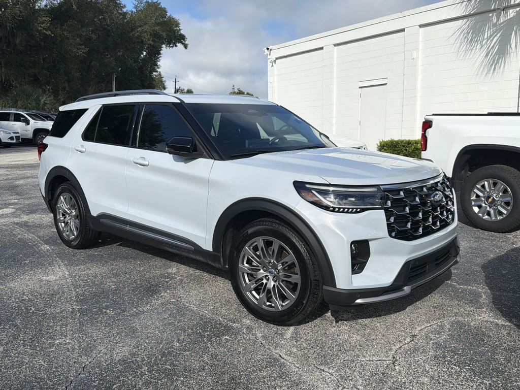 White Metallic 2025 Ford Explorer SUV / Crossover Rear-Wheel Drive Automatic