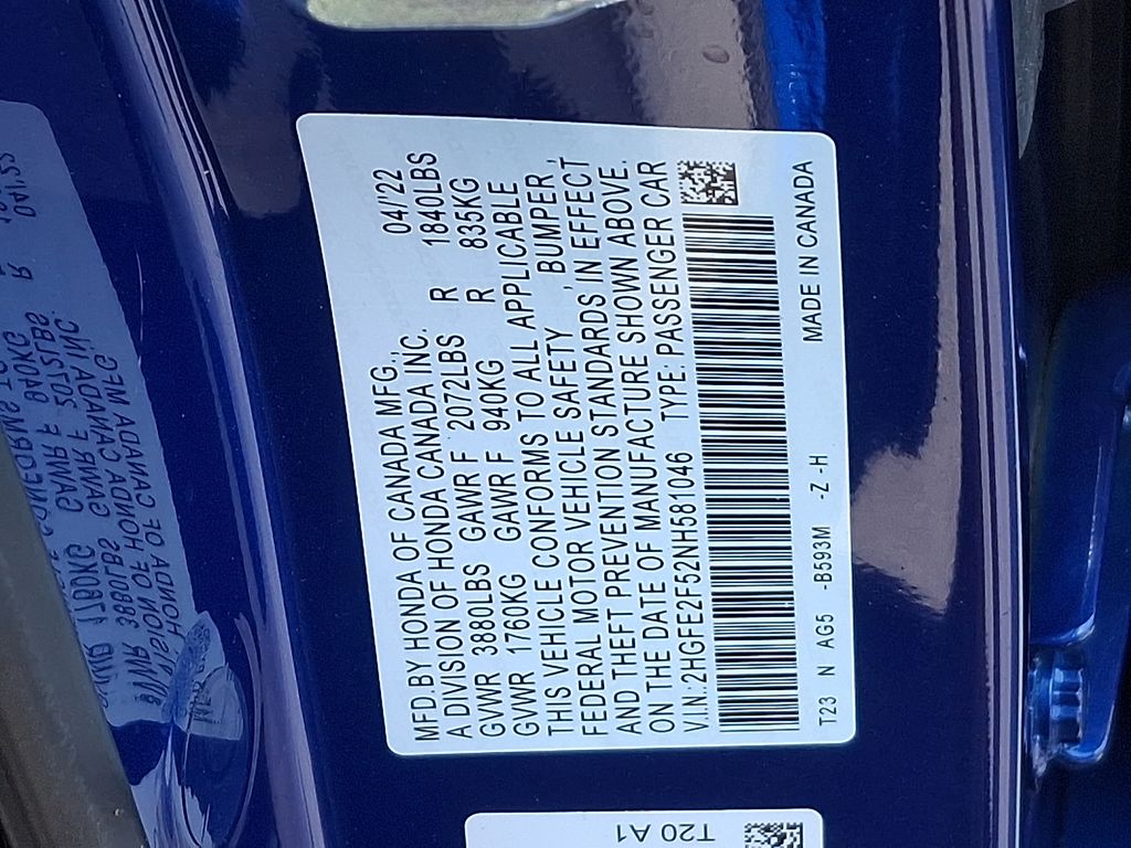 2022 Honda Civic Sport 27