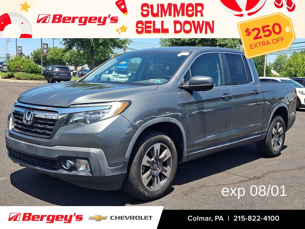 Gray 2017 Honda Ridgeline Pickup Truck All-Wheel Drive 6-Speed Automatic