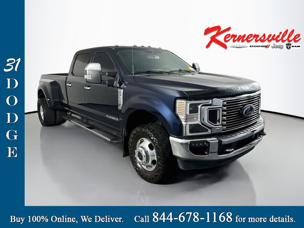 Blue Metallic 2022 Ford F-350 Super Duty Pickup Truck Four-Wheel Drive Automatic