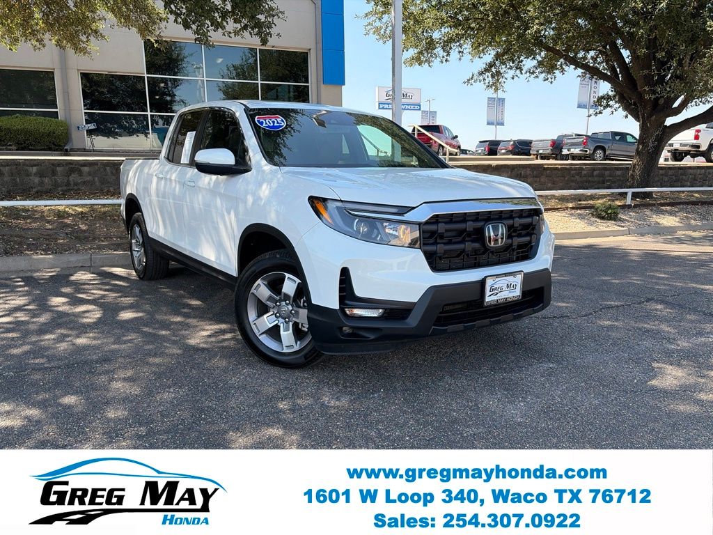 Platinum White Pearl 2025 Honda Ridgeline Pickup Truck All-Wheel Drive 9-Speed Automatic
