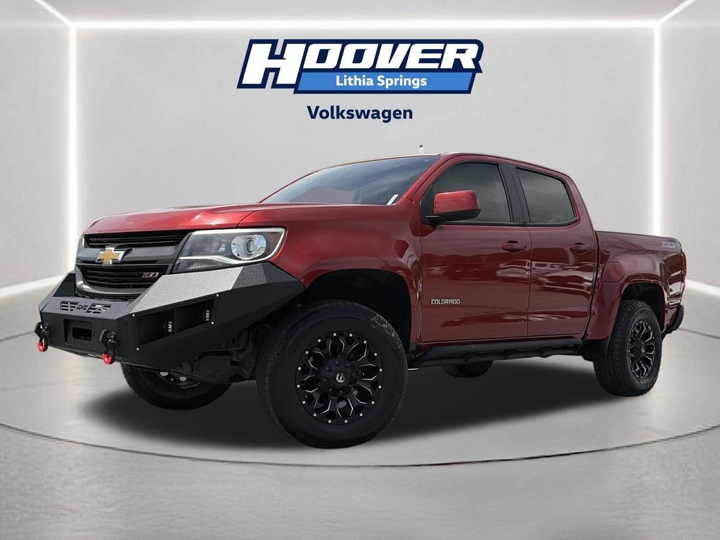 Red 2016 Chevrolet Colorado Z71 Crew Cab 4WD Pickup Truck Four-Wheel Drive 6-Speed Automatic