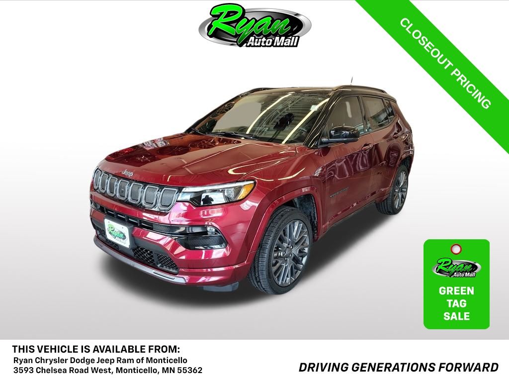 Velvet Red Pearlcoat 2022 Jeep Compass SUV / Crossover Four-Wheel Drive 9-Speed Automatic