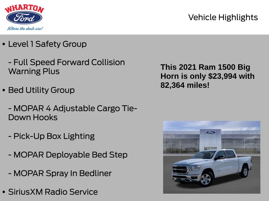 2021 Ram 1500 Big Horn/Lone Star White at Autostrade