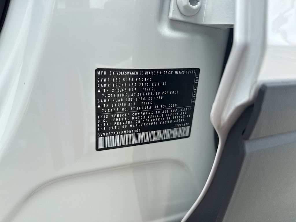 2023 Volkswagen Tiguan 2.0T S White at DeMontrond Gulf Freeway