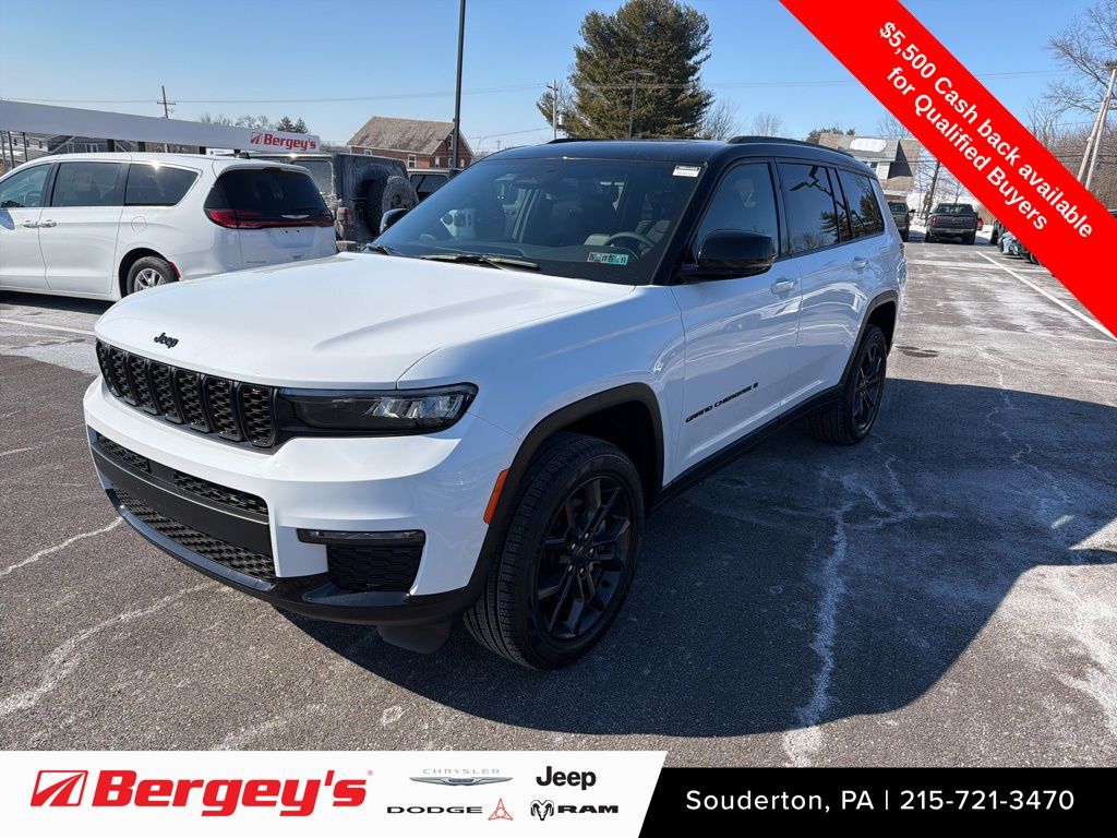 Bright White Clearcoat 2025 Jeep Grand Cherokee L SUV / Crossover Four-Wheel Drive 8-Speed Automatic