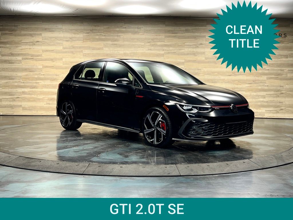 Black 2024 Volkswagen Golf GTI Hatchback Front-Wheel Drive 7-Speed Dual Clutch