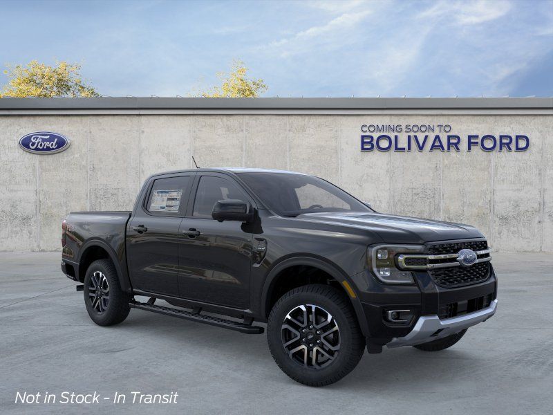 Shadow Black 2026 Ford Ranger Lariat SuperCrew 4WD Pickup Truck Four-Wheel Drive Automatic