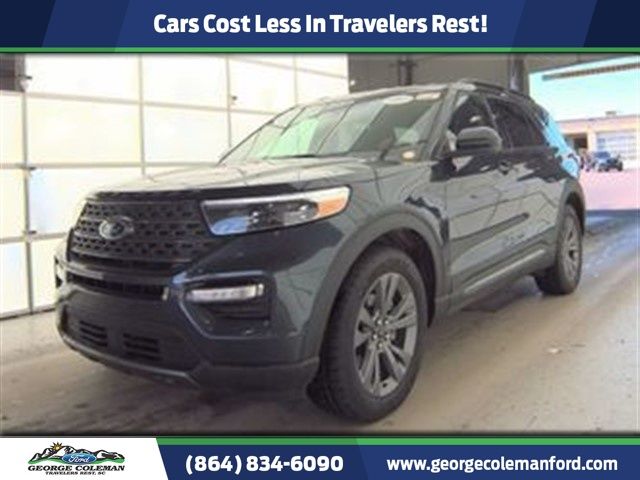Stone Blue Metallic 2022 Ford Explorer XLT AWD SUV / Crossover All-Wheel Drive Automatic