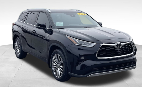 Midnight Black Metallic 2024 Toyota Highlander Platinum FWD SUV / Crossover Front-Wheel Drive 8-Speed Automatic