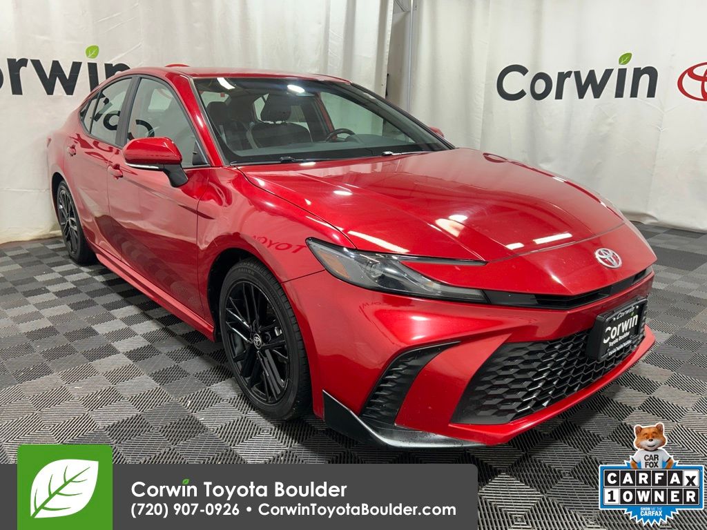 Red 2025 Toyota Camry SE FWD Sedan Front-Wheel Drive Continuously Variable Transmission