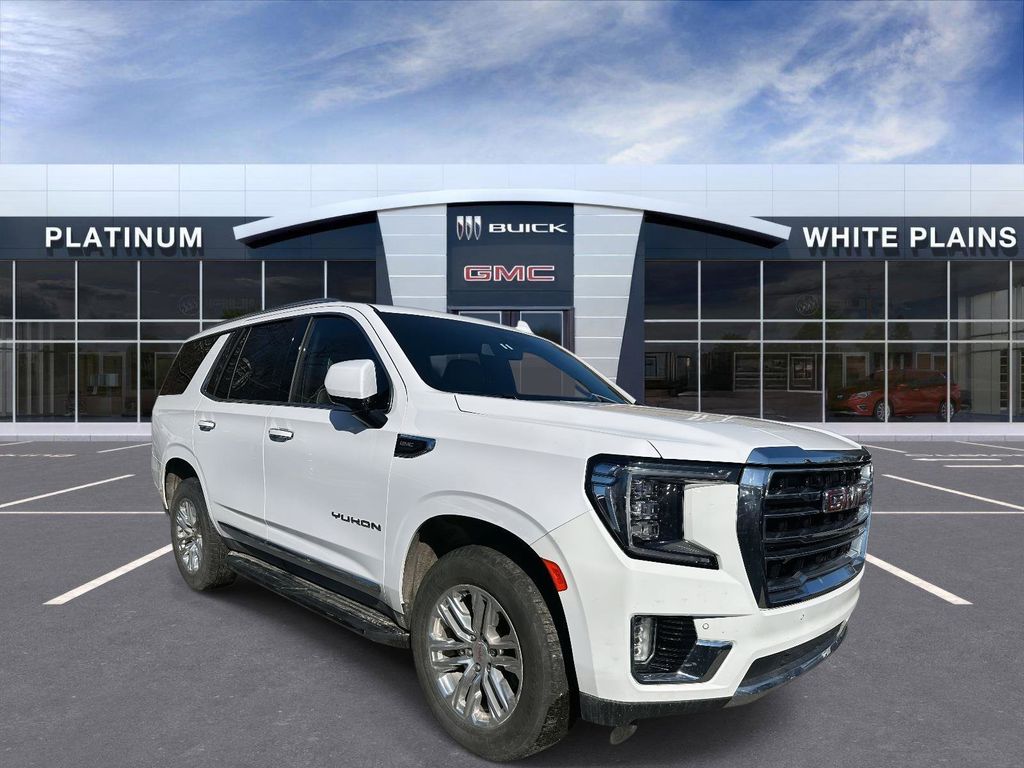 Summit White 2024 GMC Yukon SLT 4WD SUV / Crossover Four-Wheel Drive Automatic