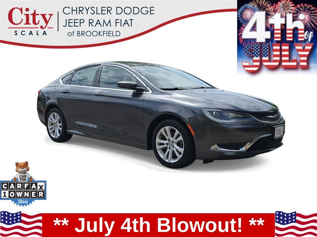Gray (Granite Crystal Metallic Clearcoat) 2016 Chrysler 200 Sedan Front-Wheel Drive 9-Speed Automatic