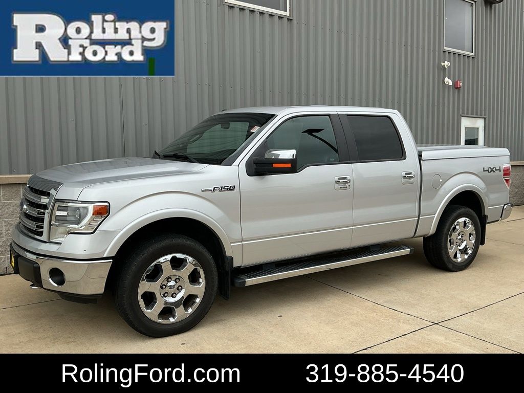 Ingot Silver Metallic 2014 Ford F-150 Lariat SuperCrew 4WD Pickup Truck Four-Wheel Drive 6-Speed Automatic
