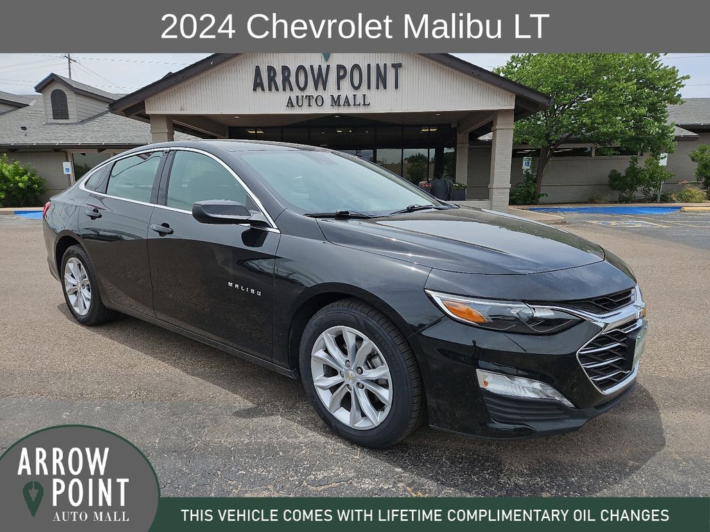 Mosaic Black Metallic 2024 Chevrolet Malibu LT with 1LT FWD Sedan Front-Wheel Drive Continuously Variable Transmission