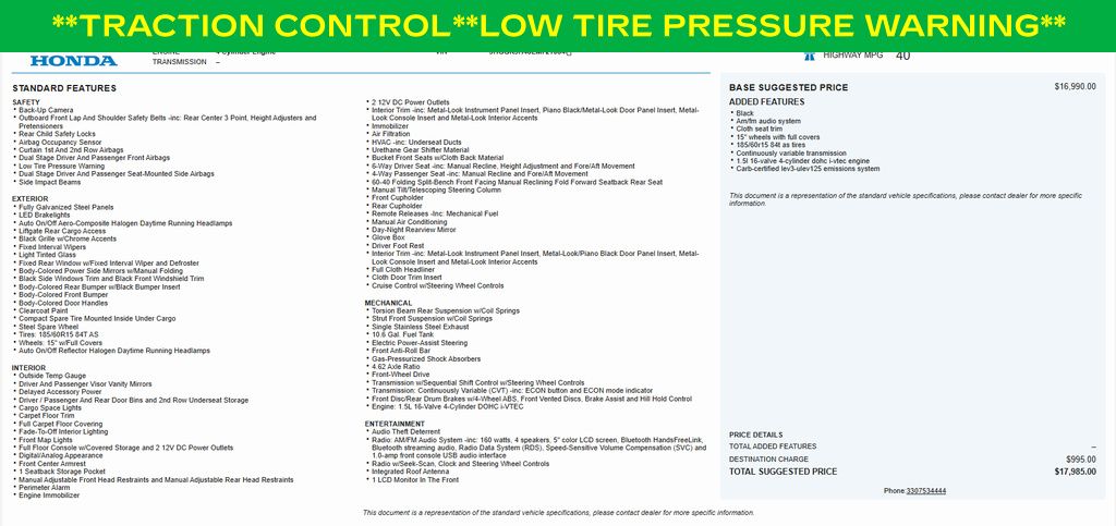 used 2020 Honda Fit car, priced at $15,500