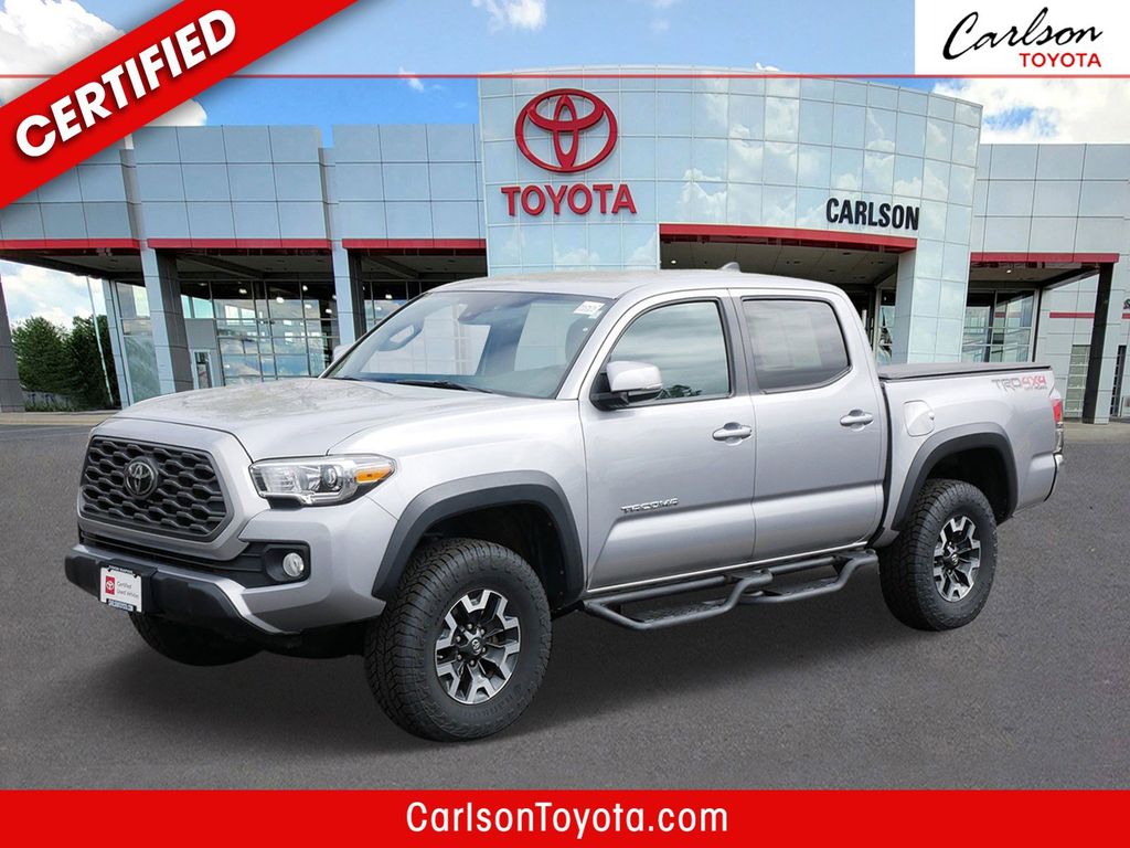 Silver Sky Metallic 2021 Toyota Tacoma TRD Off Road Double Cab 4WD Pickup Truck Four-Wheel Drive 6-Speed Automatic