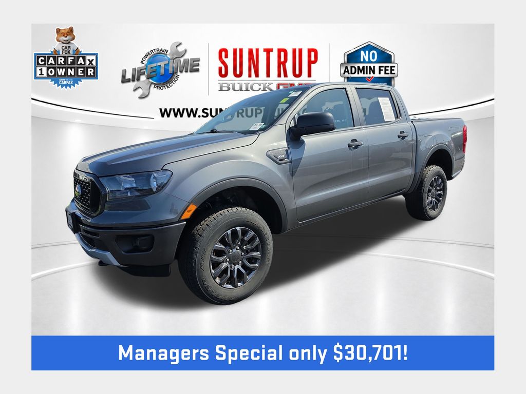 Gray Metallic 2022 Ford Ranger XLT SuperCrew 4WD Pickup Truck Four-Wheel Drive Automatic