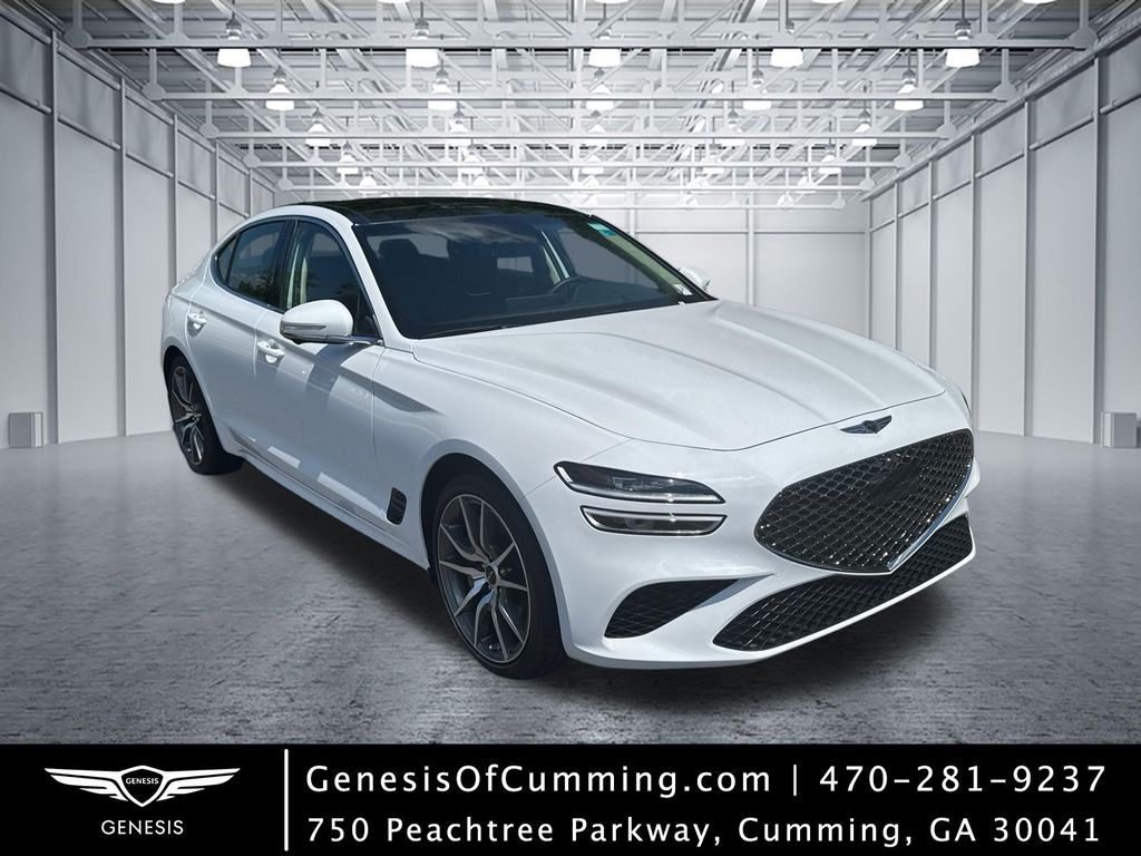 Alta White 2026 Genesis G70 Sedan All-Wheel Drive 8-Speed Automatic