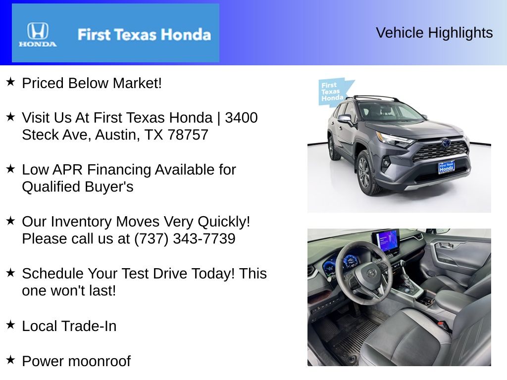 Used Car 2024 Toyota Rav4 Hybrid  Limited For Sale Under $40,000 In Austin, Texas