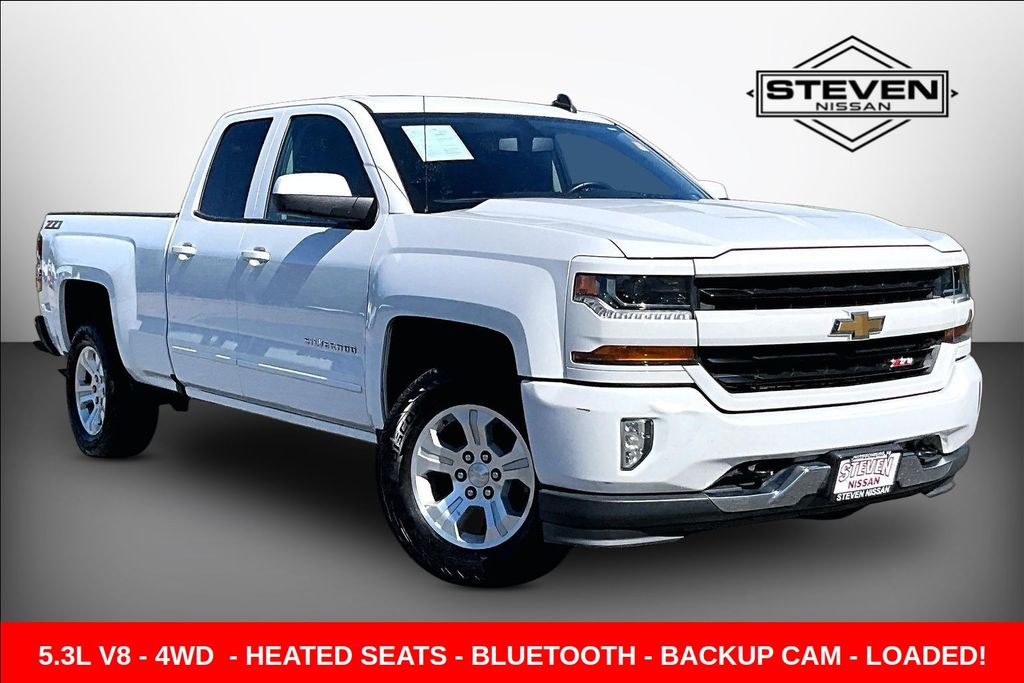 Summit White 2018 Chevrolet Silverado 1500 Pickup Truck Four-Wheel Drive 6-Speed Automatic Overdrive