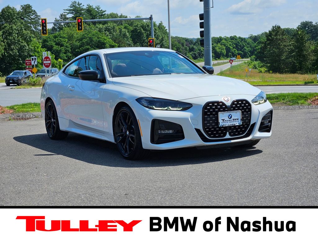 Alpine White 2023 BMW 4 Series Coupe All-Wheel Drive 8-Speed Automatic