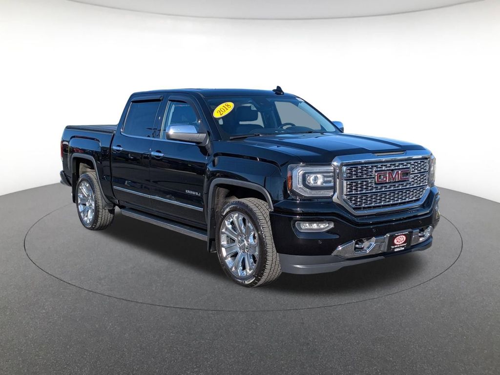 Onyx Black 2018 GMC Sierra 1500 Denali Crew Cab 4WD Pickup Truck Four-Wheel Drive 8-Speed Automatic Overdrive