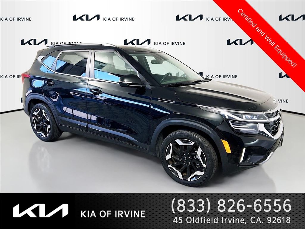 Fusion Black 2024 Kia Seltos SX AWD SUV / Crossover All-Wheel Drive 8-Speed Automatic