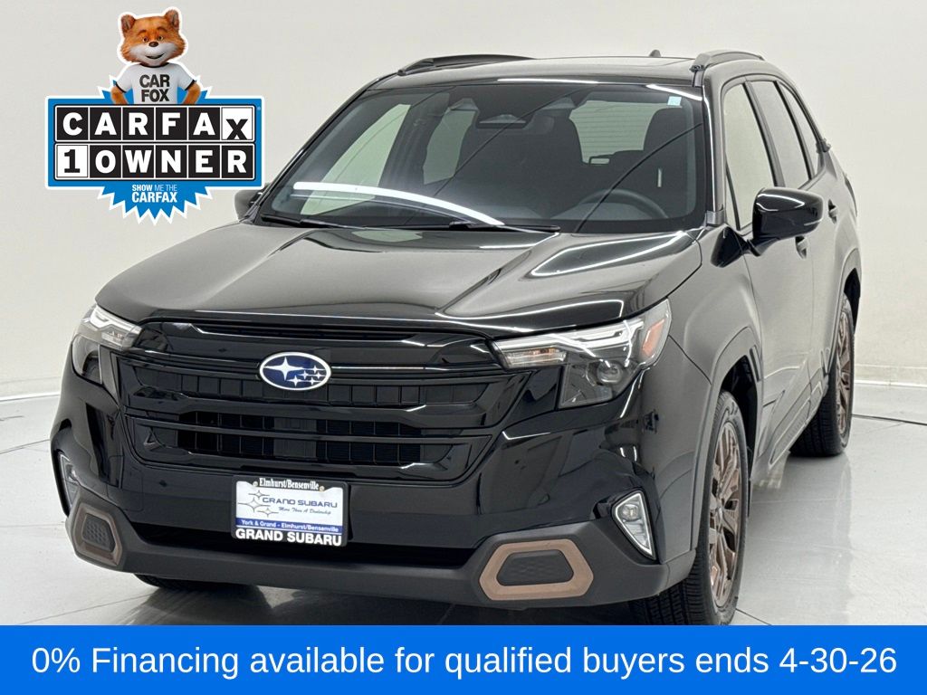 Crystal Black Silica 2025 Subaru Forester Sport Crossover AWD SUV / Crossover All-Wheel Drive Continuously Variable Transmission