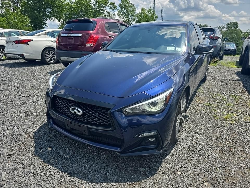 Blue 2023 INFINITI Q50 Sedan All-Wheel Drive 7-Speed Automatic Overdrive
