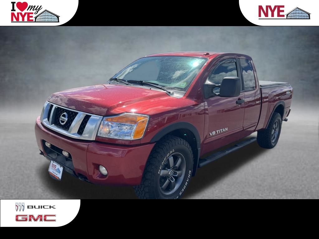 Red (Maroon) 2014 Nissan Titan PRO-4X King Cab 4WD Pickup Truck Four-Wheel Drive 5-Speed Automatic