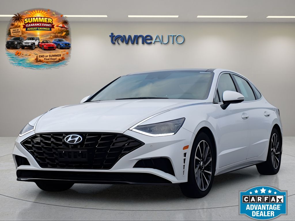 Quartz White 2020 Hyundai Sonata Sedan Front-Wheel Drive 8-Speed Automatic Overdrive