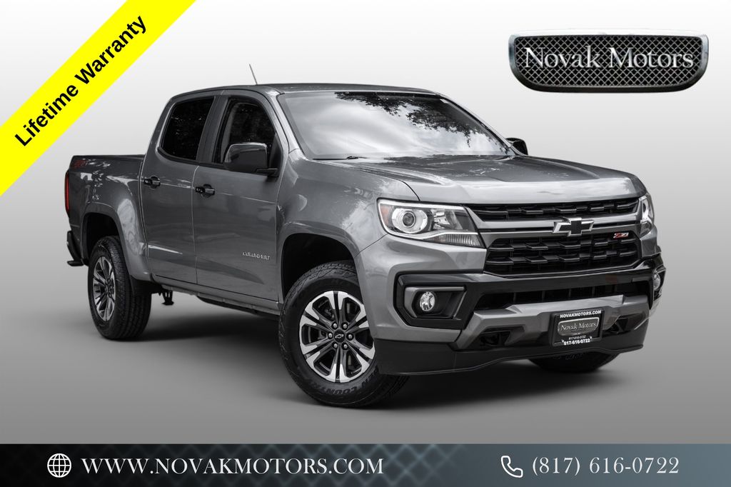 Gray (Satin Steel Metallic) 2022 Chevrolet Colorado Pickup Truck Four-Wheel Drive 8-Speed Automatic